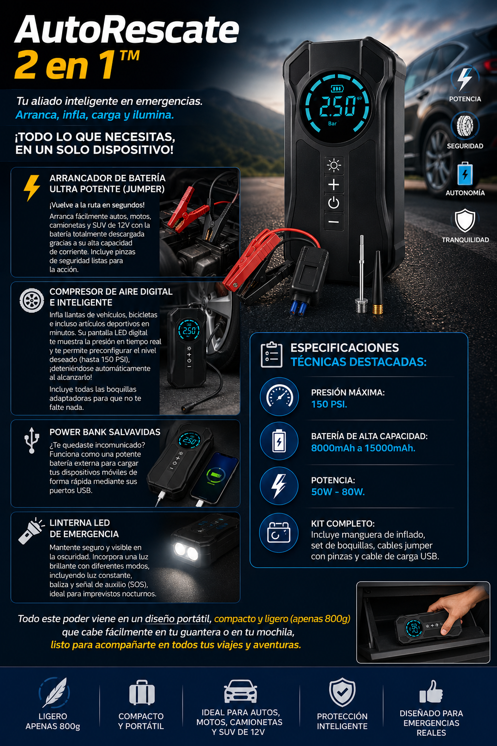 AutoRescate 4 en 1™
